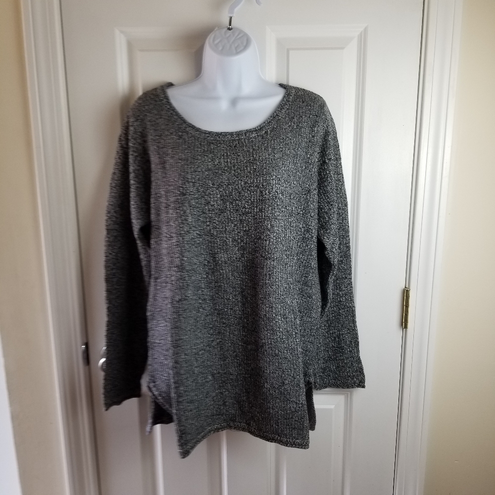 Sahalie Womens Sweater Black & White Sz XL